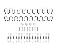 sourcing map Juego de 2 piezas de repuesto de muelles de tapicería de 15.7 pulgadas, kit de reparación de cojines caídos de acero al carbono, resorte serpentino con ganchos de equilibrio, clips de