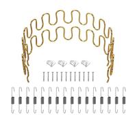 sourcing map Juego de 2 piezas de repuesto de muelles de tapicería de 19.7 pulgadas, kit de reparación de cojines caídos de acero al carbono, resorte de arco con ganchos de equilibrio, clips de