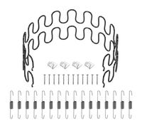 sourcing map Juego de 2 piezas de repuesto de muelles de tapicería de 21.7 pulgadas, kit de reparación de cojines caídos de acero al carbono, resorte de arco con ganchos de equilibrio, clips de