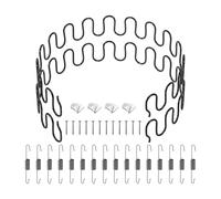 sourcing map Juego de 2 resortes de tapicería de 27.6 pulgadas, kit de reparación de cojines caídos de acero al carbono, resorte de arco con ganchos de equilibrio, clips de resorte en S, tornillos