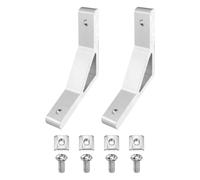 sourcing map Juego de 2 soportes de esquina de ángulo de 135 grados, accesorios de perfil de extrusión de aluminio serie 3030, conectores de junta de esquina con tornillos y tuercas de montaje, color