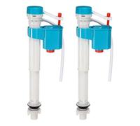 sourcing map Juego de 2 válvulas de llenado de inodoro, kit universal de reparación de fugas de inodoro silencioso y rápido, accesorios de válvula de llenado de altura ajustable para control de agua