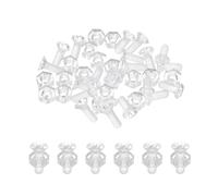 sourcing map Juego de 20 tornillos avellanados y tuercas hexagonales transparentes M3 x 8 mm, tornillos de plástico para máquina de cabeza redonda, pernos acrílicos