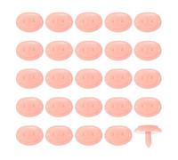sourcing map Juego de 25 narices de cerdo de plástico rosa de seguridad para animales de peluche, accesorios para muñecas, suministros para fabricación de muñecas, kit de reparación de marionetas