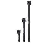 sourcing map Juego de 3 barras de extensión de enchufe de impacto de 3/8 pulgadas de diámetro cuadrado de 3/8 pulgadas, adaptador de llave de carraca para tuercas de eje, color negro