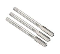 sourcing map Juego de 3 grifos de mano, M7 x 1 cónico/enchufe/rosca métrica inferior, herramienta de aleación 9CrSi kit de herramientas de roscado manual de acero