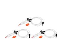 sourcing map Juego de 3 jeringas dispensadoras de pegamento para tubos de aire de 10 cc, adaptador de conector de jeringas, funda de tubo transparente de plástico con pistón, tapa final, sombrero
