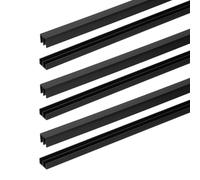 sourcing map Juego de 3 rieles para puerta corredera para panel de 3,8 mm de grosor, juego de rieles deslizantes de plástico superior e inferior para ventana de armario de cristal, puerta de armario
