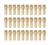 sourcing map Juego de 30 pinzas de latón de 2 mm, mini amoladora eléctrica, cambio rápido, juego de brocas para herramientas giratorias, diámetro de vástago de 4,3 mm