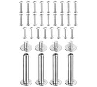 sourcing map Juego de 30 tornillos Chicago M3 x 22 mm, 5 mm de longitud, remaches de metal Phillips para clavos, tornillos de poste de encuadernación para bricolaje, cinturón de cuero, manualidades