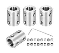 sourcing map Juego de 4 acopladores rígidos de diámetro interior de 8 mm a 9 mm, tornillo de 22 x 16 de largo x 16 de largo, conector de acoplador de eje de acero inoxidable, accesorio de acoplador de