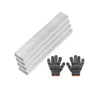 sourcing map Juego de 4 barras planas de acero inoxidable 304, 13/64 pulgadas de grosor, 19/32 pulgadas de ancho, 4 pulgadas de largo, barra de acero inoxidable con guantes, acabado cepillado, tiras