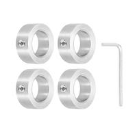 sourcing map Juego de 4 collares de eje de acero inoxidable sólido de 22 mm, 1 collar de eje de tornillo de 35 mm de diámetro exterior de 14 mm de grosor para maquinaria de polea de carro de jardín y