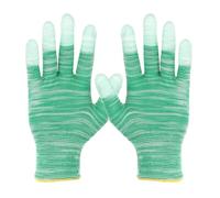 sourcing map Juego de 4 guantes antiestáticos de protección electrostática con puntas de los dedos de poliuretano, tamaño grande para envolturas de vinilo automotrices y aplicaciones de calcomanías