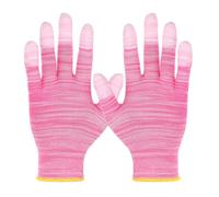 sourcing map Juego de 4 guantes antiestáticos de protección electrostática con puntas de los dedos de poliuretano, tamaño grande para envolturas de vinilo automotrices y aplicaciones de calcomanías