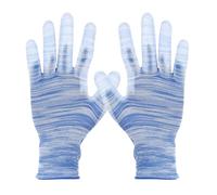sourcing map Juego de 4 guantes antiestáticos, guantes de protección electrostática con palma de poliuretano, tamaño grande para envolturas de vinilo automotrices y aplicaciones de calcomanías, color