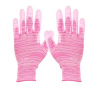 sourcing map Juego de 4 guantes antiestáticos, guantes de protección electrostática con palma de poliuretano, tamaño grande para envolturas de vinilo automotrices y aplicaciones de calcomanías, color