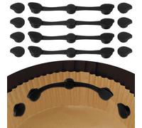 sourcing map Juego de 4 imanes para freidora de aire, hebilla de silicona para revestimientos de papel pergamino, hebilla magnética en forma de lágrima para bloquear papel para evitar que se queme