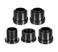 sourcing map Juego de 4 patas niveladoras, de plástico de 6 cm de diámetro, ajustables, niveladores de patas de muebles, tubo redondo, atornillables, para sillas de mesa, muebles, color negro