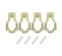 sourcing map Juego de 4 tiradores de anillo de un solo agujero, manijas de tocador con tornillo de aleación de zinc para cómodas, cajones, muebles, armarios dormitorio, herrajes en tono dorado