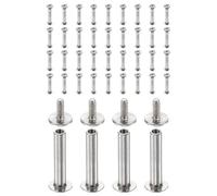 sourcing map Juego de 40 tornillos Chicago M2 x 15 mm, 5 mm de longitud, remaches de metal Phillips para clavos, remaches, tornillo de poste de encuadernación para bricolaje, cinturón de cuero