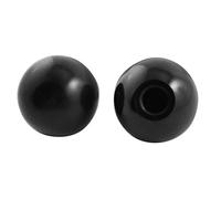 sourcing map - Juego de 50 mm Dia Bola de plástico M16 roscado agujero de manejo pomo negro