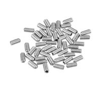 sourcing map Juego de 50 tornillos métricos M3 x 6 mm, acero inoxidable 316, tornillos hexagonales sin cabeza, para reparación de instrumentos compactos, maquinaria y equipos (plateado)