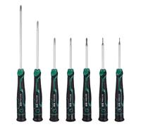 sourcing map Juego de 7 destornilladores de precisión pequeños PH0000+PH000+PH00+PH0, destornilladores magnéticos Phillips S2 de acero con agarre acolchado para gafas, reloj, computadora, laptop