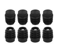 sourcing map Juego de 8 patas niveladoras, M8 x 22 mm, de plástico, ajustables, niveladores de patas de muebles, inserto roscado redondo, niveladores deslizantes atornillados para muebles de mesa
