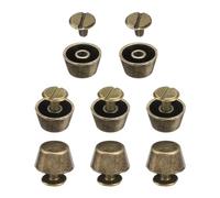 sourcing map Juego de 8 remaches para bolso de mano, patas de cabeza plana de 1,27 cm, clavos de rosca, remaches de aleación, hebilla de cuero para bolsas de cuero, bolsos, ropa, bricolaje, bronce