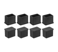 sourcing map - Juego de 8 tapas protectoras de plástico para patas de muebles, 20x30mm, rectangulares, para sillas, cubiertas de patas de muebles, protectores de suelo para mesas, sillas, equipo de