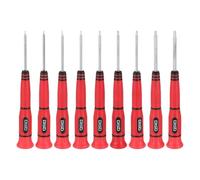 sourcing map Juego de 9 destornilladores Torx de precisión T4/T5/T6/T7/T8/T9/T10/T15/T20 S2 de acero magnético Torx estilo mini destornillador con mango antideslizante de polipropileno para gafas