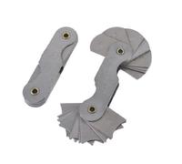 sourcing map Juego de Calibres de Radio R15-25 mm, 16 Pares de Hojas, Calibre de Radio, Calibre de Filete, Tono Plateado