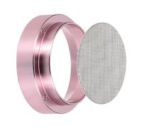 sourcing map Juego de embudo dosificador de café espresso de 53 mm, embudo dosificador de 2.5 x 0.86 pulgadas con pantalla de disco, juego de pantalla de disco de café para moler de café de colección