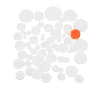 sourcing map Juego de engranajes de plástico, módulo de engranaje de reducción doble 0.5 para motor de CC, accesorios de bricolaje, juguetes de juguete, robot de coche RC, paquete de 64