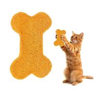 sourcing map Juego de hierba gatera resistente a las mordeduras, duradero e interesante, dientes de gato en forma de hueso rellenos de hierba gatera (amarillo), diseñado para dormitorio/balcón/sala de