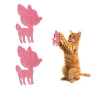 sourcing map Juego de hierba gatera resistente a las mordeduras, duradero e interesante, dientes de gato en forma de ciervo rellenos de hierba gatera (rosa, 2 piezas), diseñado para dormitorio/balcón