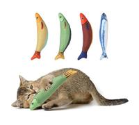 sourcing map Juego de hierba gatera resistente a las mordeduras, duradero e interesante, dientes de gato simulados, relleno de hierba gatera (6 colores, 4 piezas), diseñado para dormitorio/balcón (2