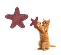 sourcing map Juego de hierba gatera resistente a las mordeduras, duradero e interesante, dientes de gato en forma de estrella rellenos de hierba gatera (rojo), diseñado para dormitorio/balcón/sala de