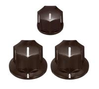 sourcing map Juego de pomos de pedal de efecto de guitarra, 5/8 pulgadas, 13/32 pulgadas, inserto de latón de plástico, perillas de guitarra eléctrica para amplificador, control de volumen, color