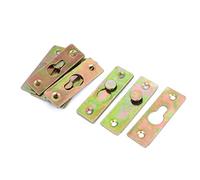 sourcing map Juegos de 5 Muebles Metalúrgicos con Bisagra de Cama de Metal 57 x 18 mm