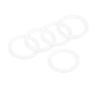 sourcing map Junta Junta Junta Cafetera Blanco Silicona Anillo Reemplazo 38x50x2.2mm para cafetera de aluminio de 1 taza, paquete de 5