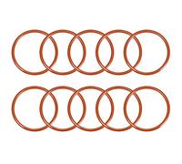 sourcing map Junta tórica de silicona 51mmx44.8mmx3.1mm VMQ Anillos de sellado Junta de sellado Rojo 10PCS