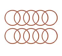 sourcing map Junta tórica de silicona 58mmx51.8mmx3.1mm VMQ Anillos de sellado Junta de sellado Rojo 10PCS