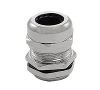 sourcing map Juntas de prensaestopas impermeables de acero inoxidable en tono plateado M22