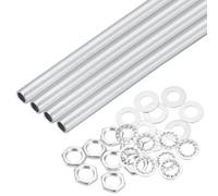 sourcing map Kit de 28 tubos de lámpara de 14.2 pulgadas con tuercas, arandelas 1/8IP, surtido de sujetadores de rosca para lámpara de techo, montaje de reparación de lámparas de techo, accesorios de