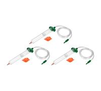 sourcing map Kit de 3 jeringas dispensadoras de pegamento para tubos de aire de 55 cc, adaptador de conector de jeringas, funda de tubo transparente de plástico con pistón, tapa final, sombrero