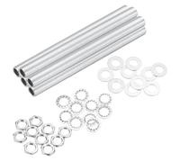 sourcing map Kit de 35 tubos de lámpara de 5.5 pulgadas con tuercas, arandelas de rosca 1/8IP, surtido de sujetadores de rosca para lámpara de techo, montaje de reparación de lámparas de techo