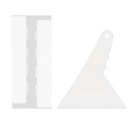 sourcing map Kit de regla de pintura de diamante, regla de dibujo de acero inoxidable con 800 rejillas en blanco, malla de diamante, herramientas de alineación de puntos redondos para manualidades