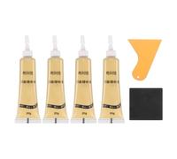 sourcing map Kit de reparación de madera, 4 piezas de relleno de retoque de madera con raspador, papel de lija para arañazos, agujeros, mesas de grietas, escritorios, reparación de suelos de madera